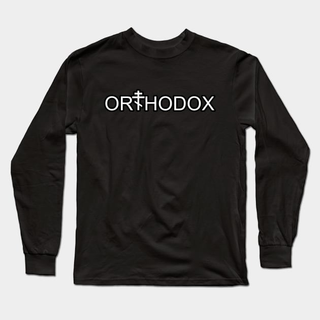 Orthodox Cross Word Long Sleeve T-Shirt by sofianeedsjesus